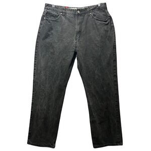 Switch Jeans Men's 40x34 Black‎ Distressed Denim Stonewashed Relaxed Fit
